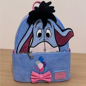 Loungefly Disney Winnie the Pooh Eeyore Peeking Corduroy Mini Backpack